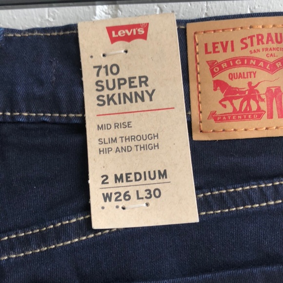 NWT Levi 710 Super Skinny Jeans - Picture 5 of 6